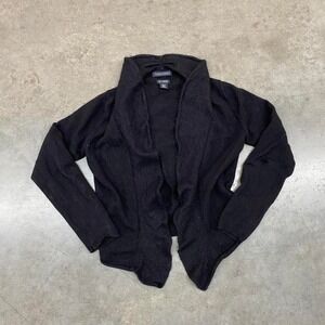 Banana Republic 100% Cashmere Open Front Cardigan Black Women's Petite M